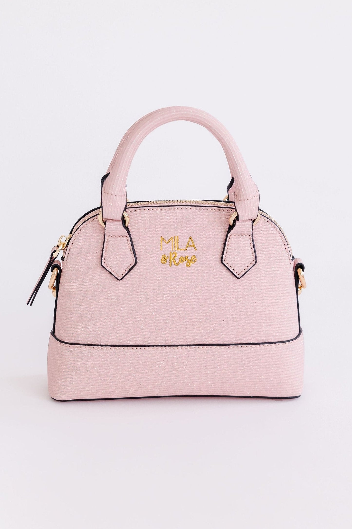Girls Light Pink Shimmer Crossbody Purse