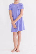 Girls Periwinkle T-Shirt Dress