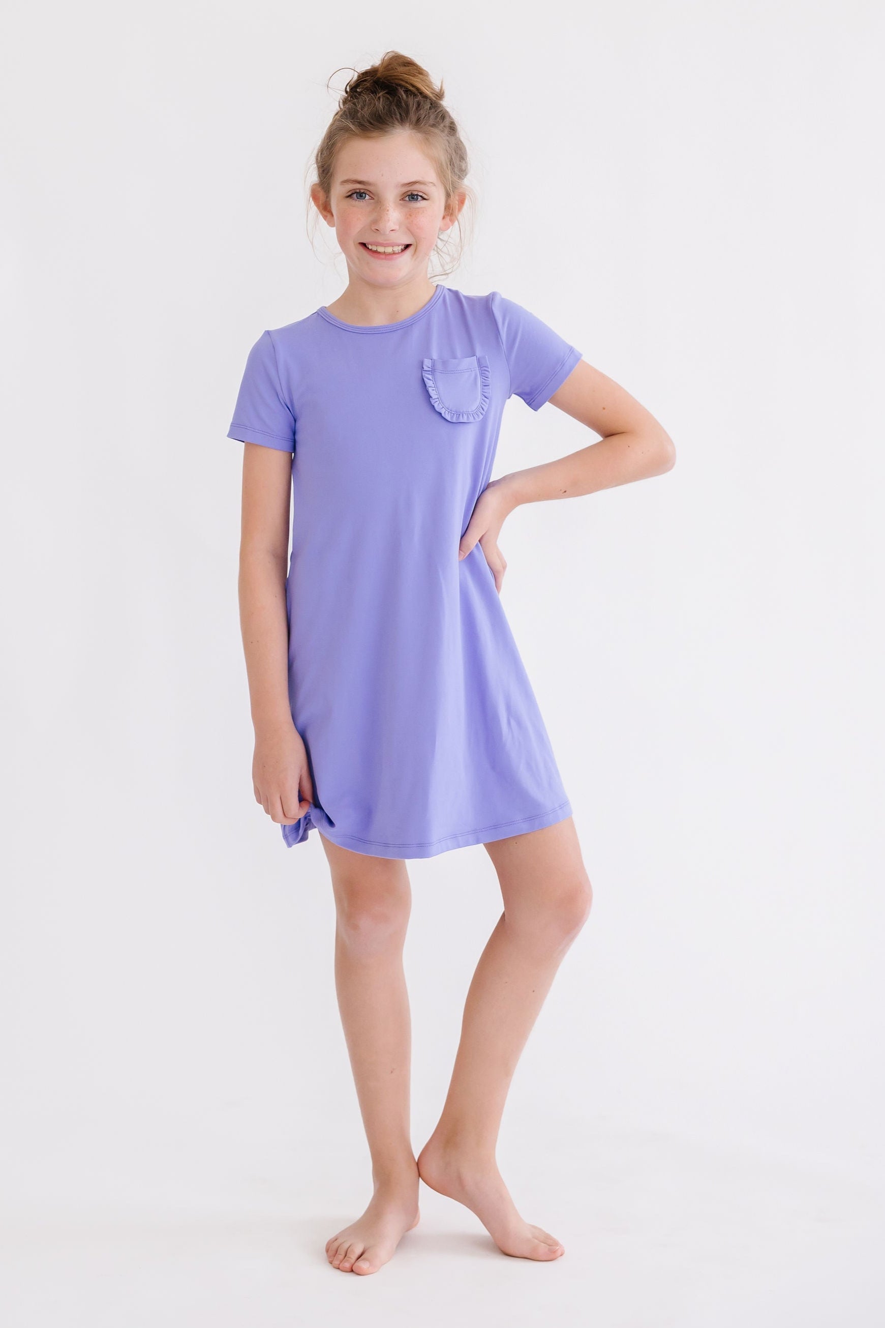 Girls Periwinkle T-Shirt Dress