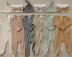 Oatmeal Organic Cotton Zipper Pajamas