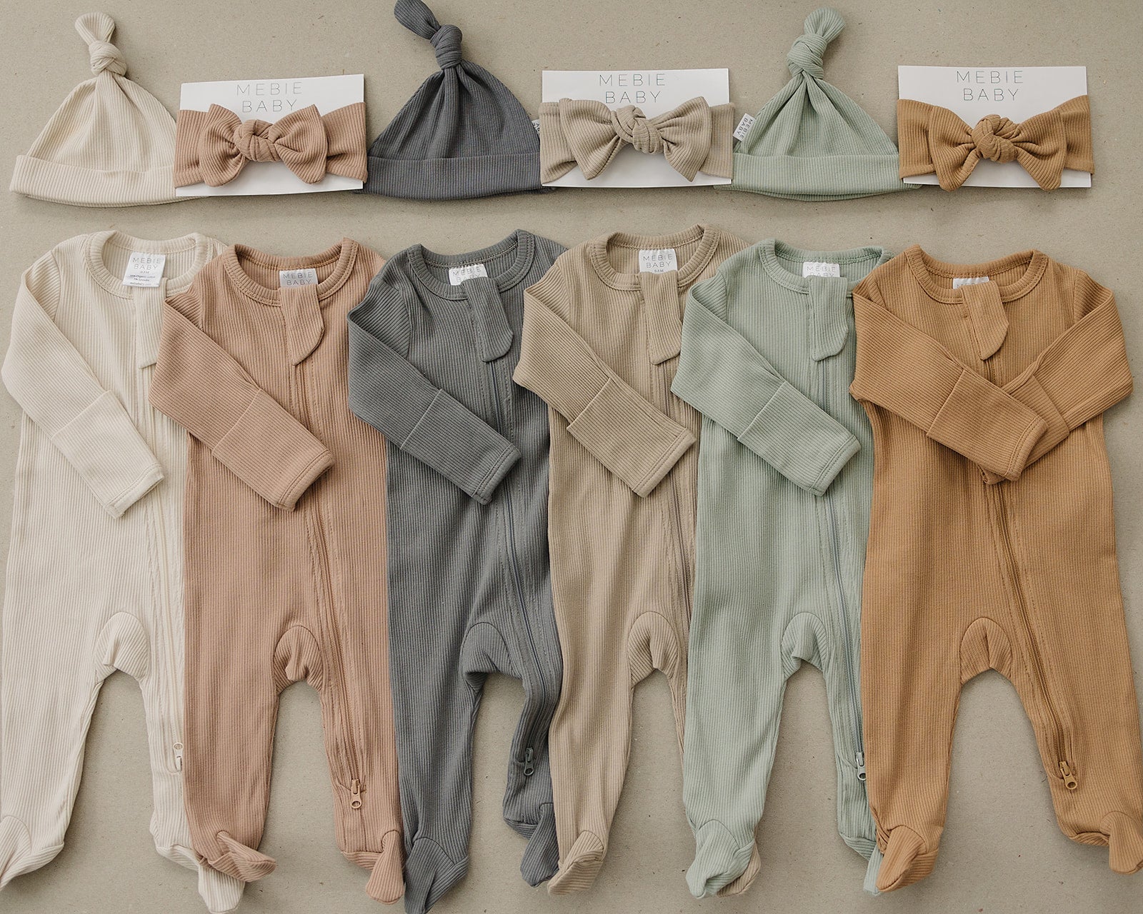 Oatmeal Organic Cotton Zipper Pajamas
