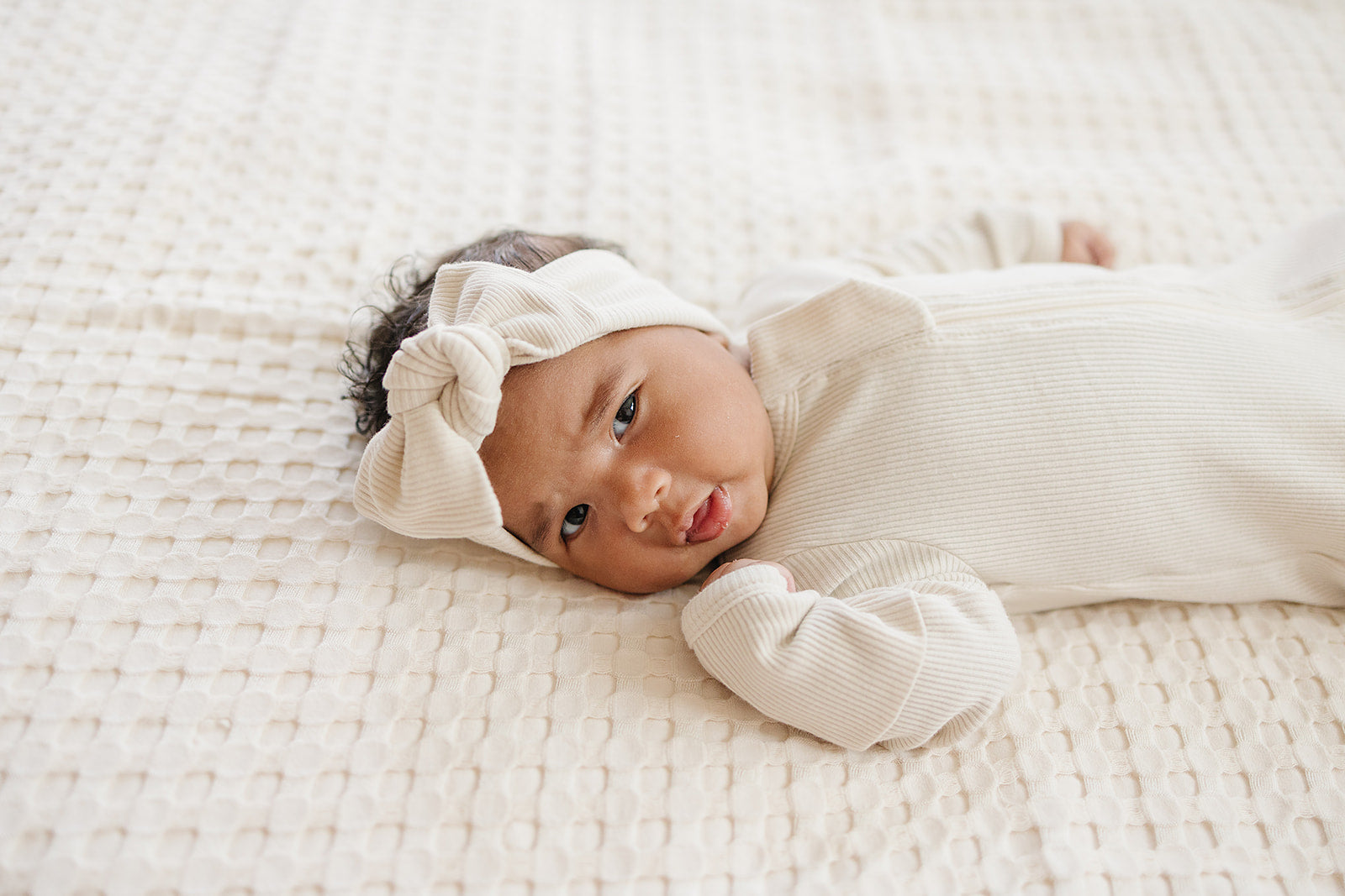 Vanilla Organic Cotton Zipper Pajamas
