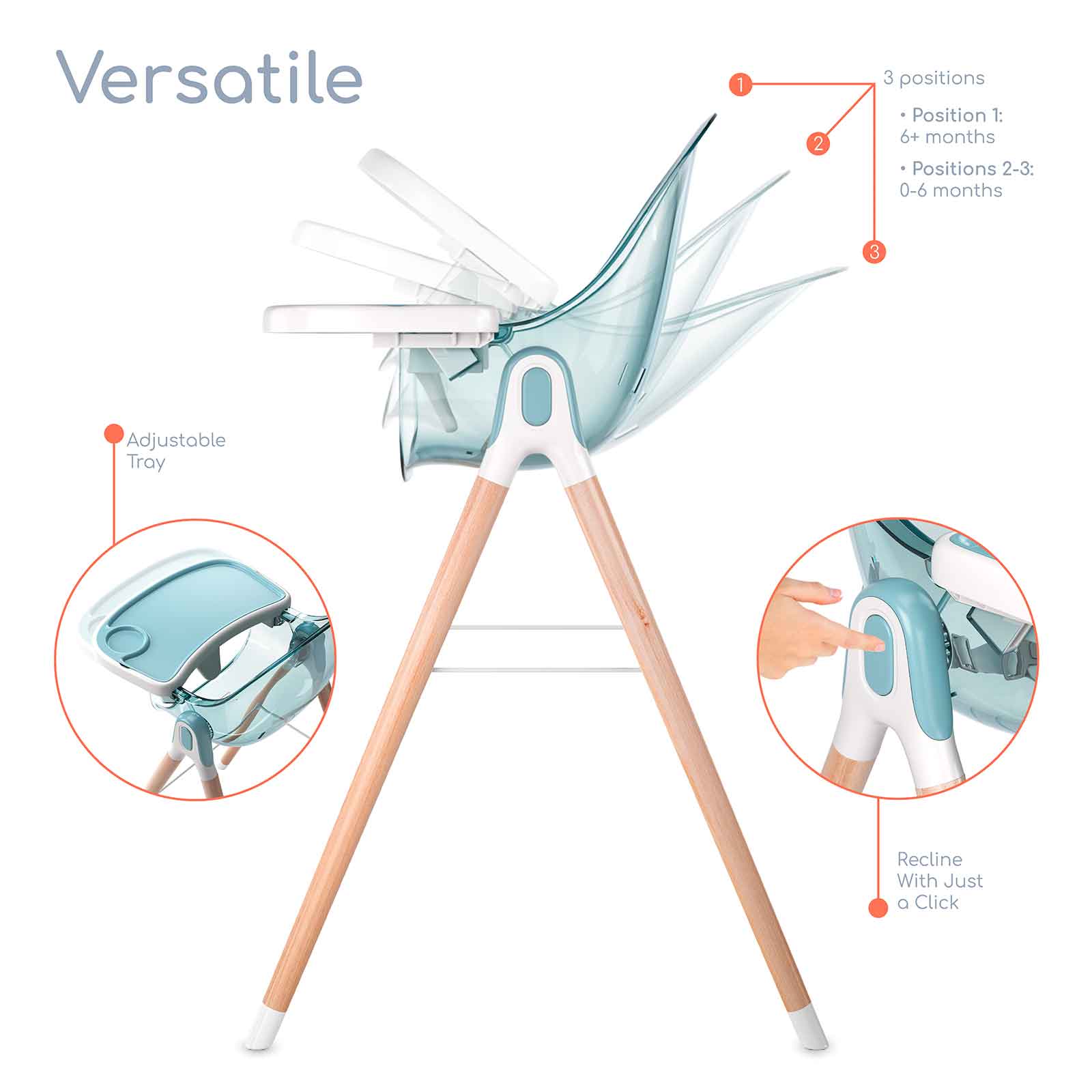 Children of Design 6-in-1 Convertible High Chair