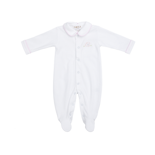 BABY PUPPY COTTON KNIT FOOTIE