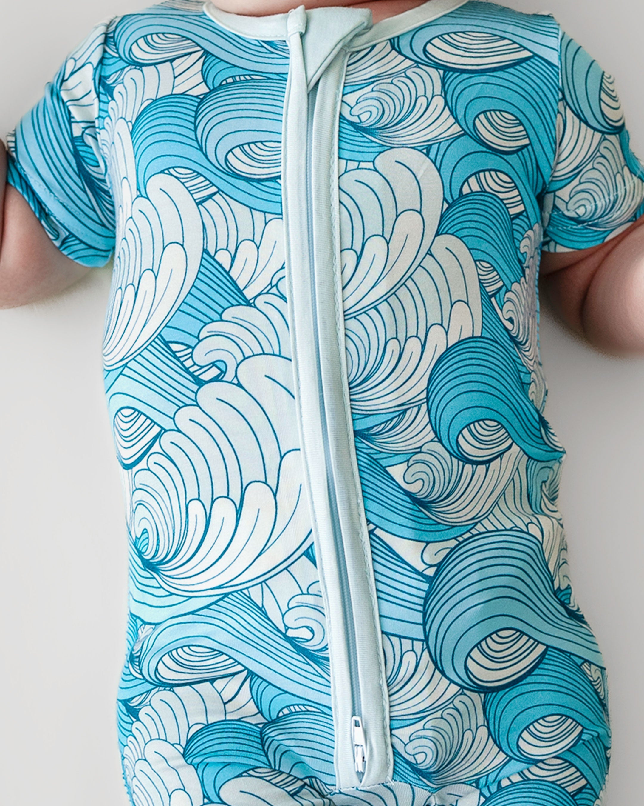 Baby Boy Delmar Bamboo Shorty Zipper Romper