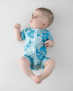 Baby Boy Delmar Bamboo Shorty Zipper Romper