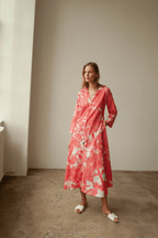 Tunic Leaf Coral Tunic Maxi Dress