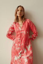 Tunic Leaf Coral Tunic Maxi Dress