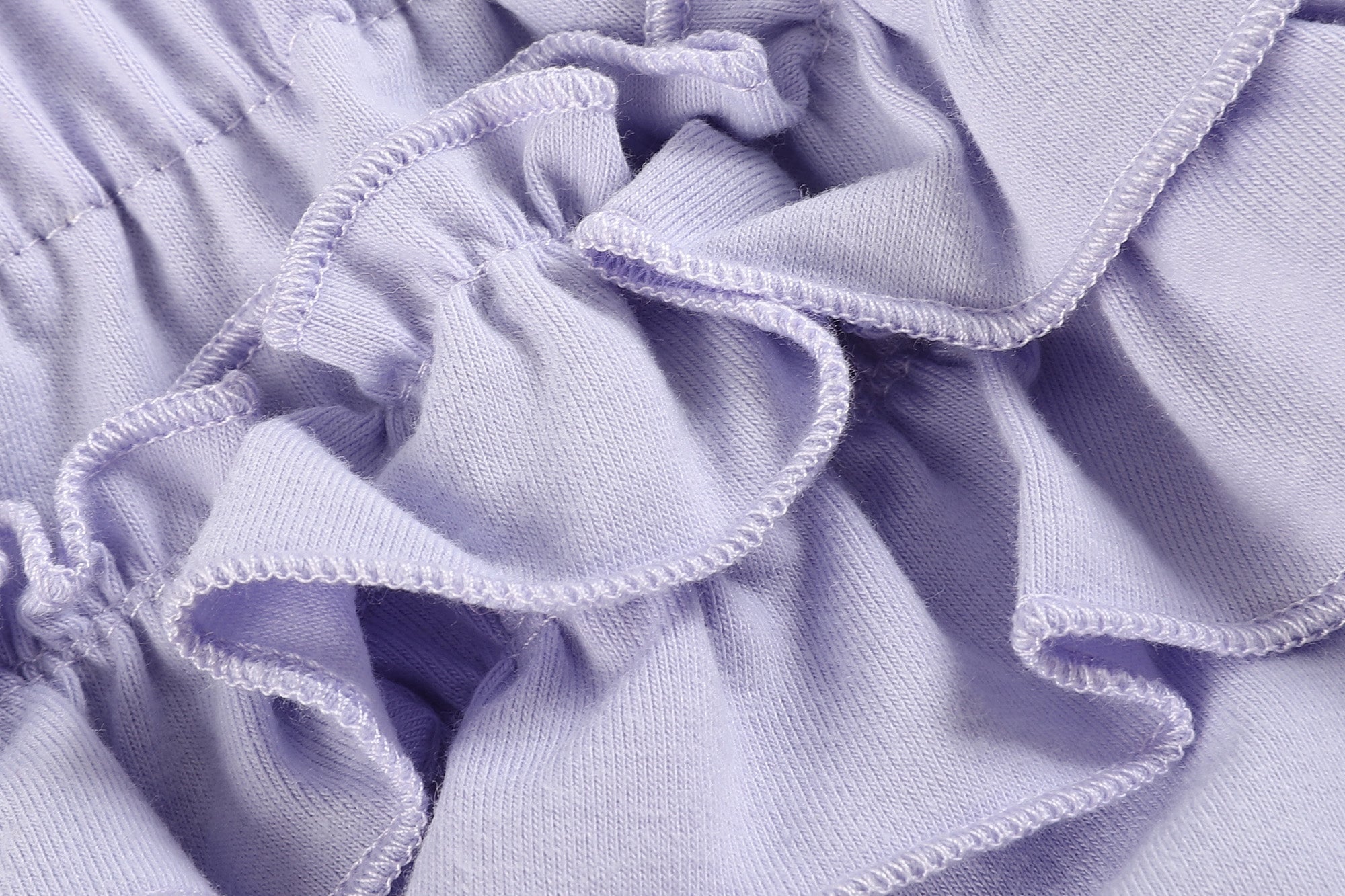 2 pc Set Light Pink and Purple Ruffle Knit Cotton Bloomers