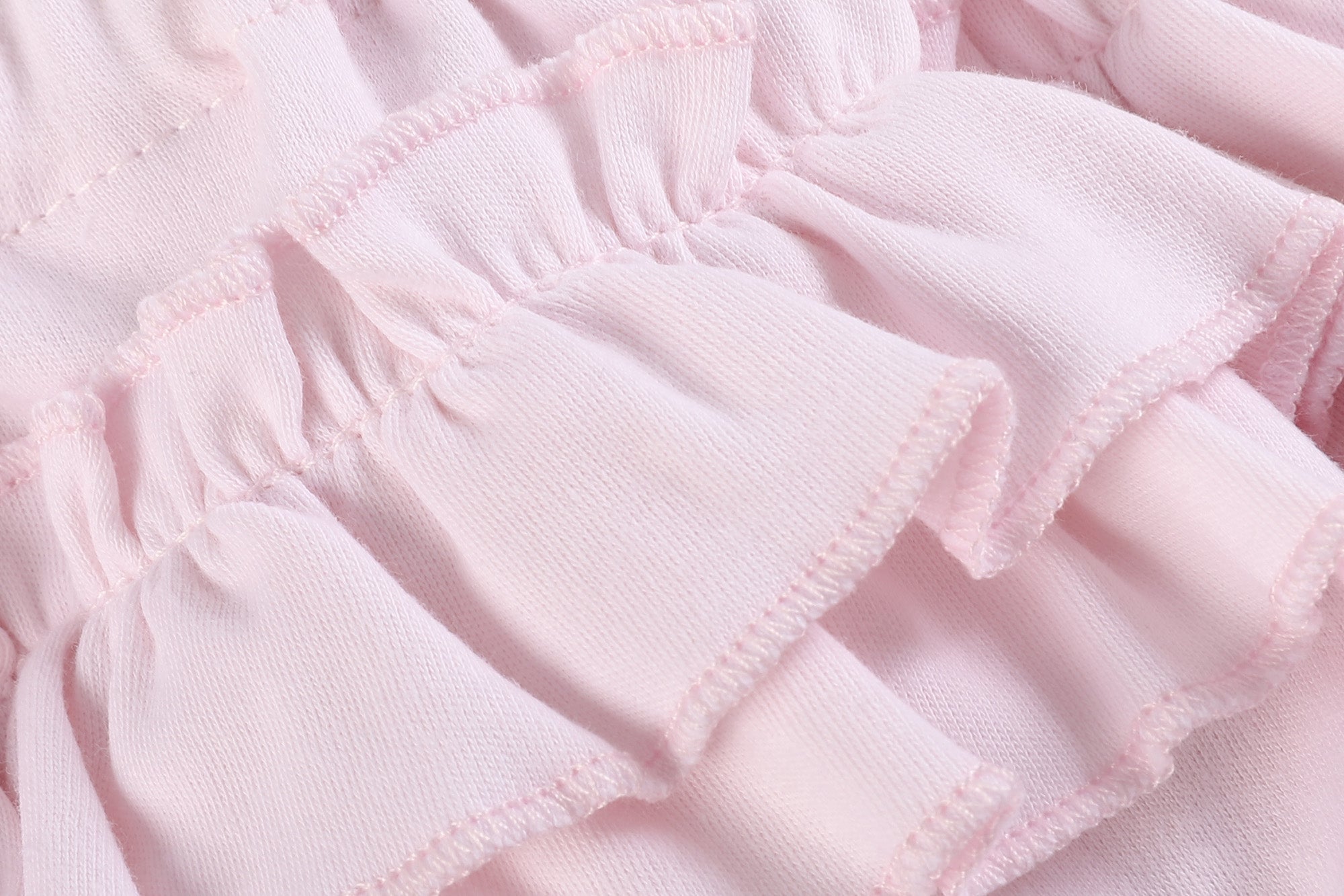 2 pc Set Light Pink and Purple Ruffle Knit Cotton Bloomers