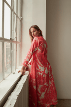 Tunic Leaf Coral Tunic Maxi Dress