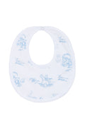 Blue Toile Baby Bib