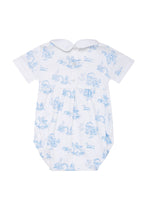 Baby Boy Blue Toile Pima Cotton Bubble