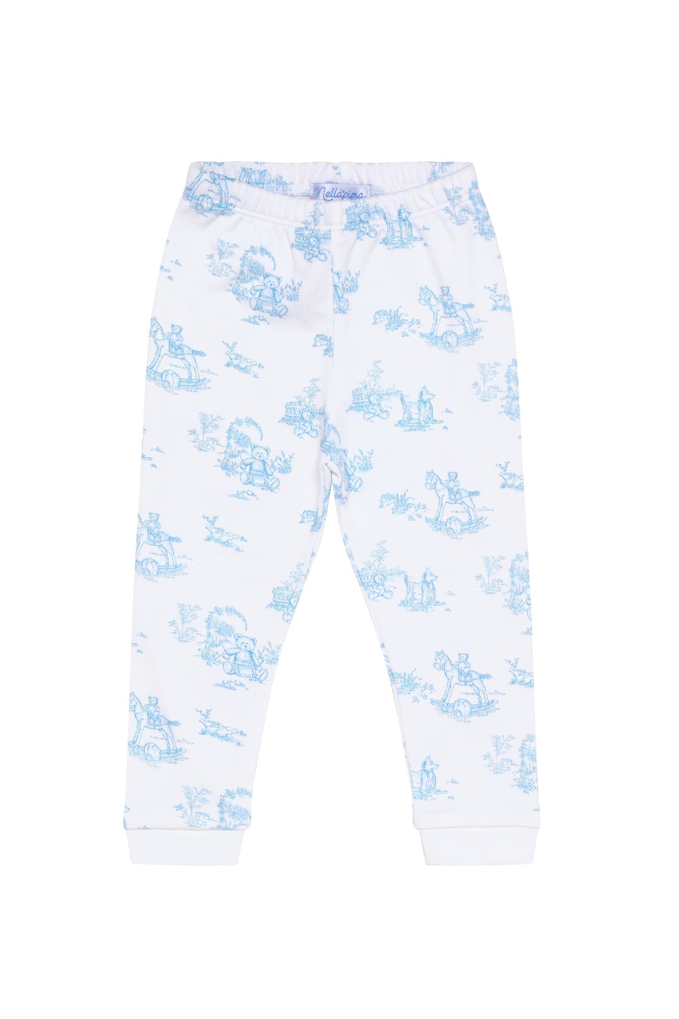 Boys Blue Toile Pima Cotton Pajama Set