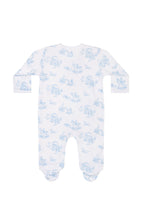 Blue Toile Crossover Footie