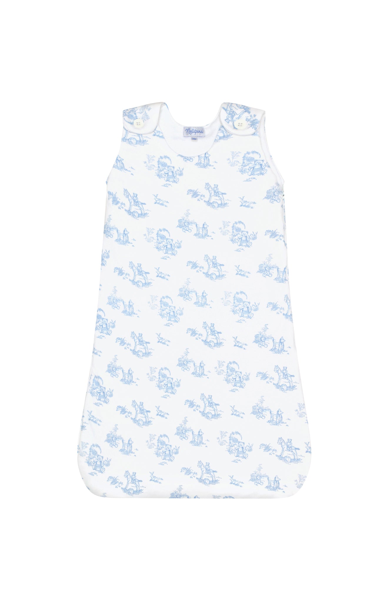 Blue Toile Pima Cotton Winter Sack
