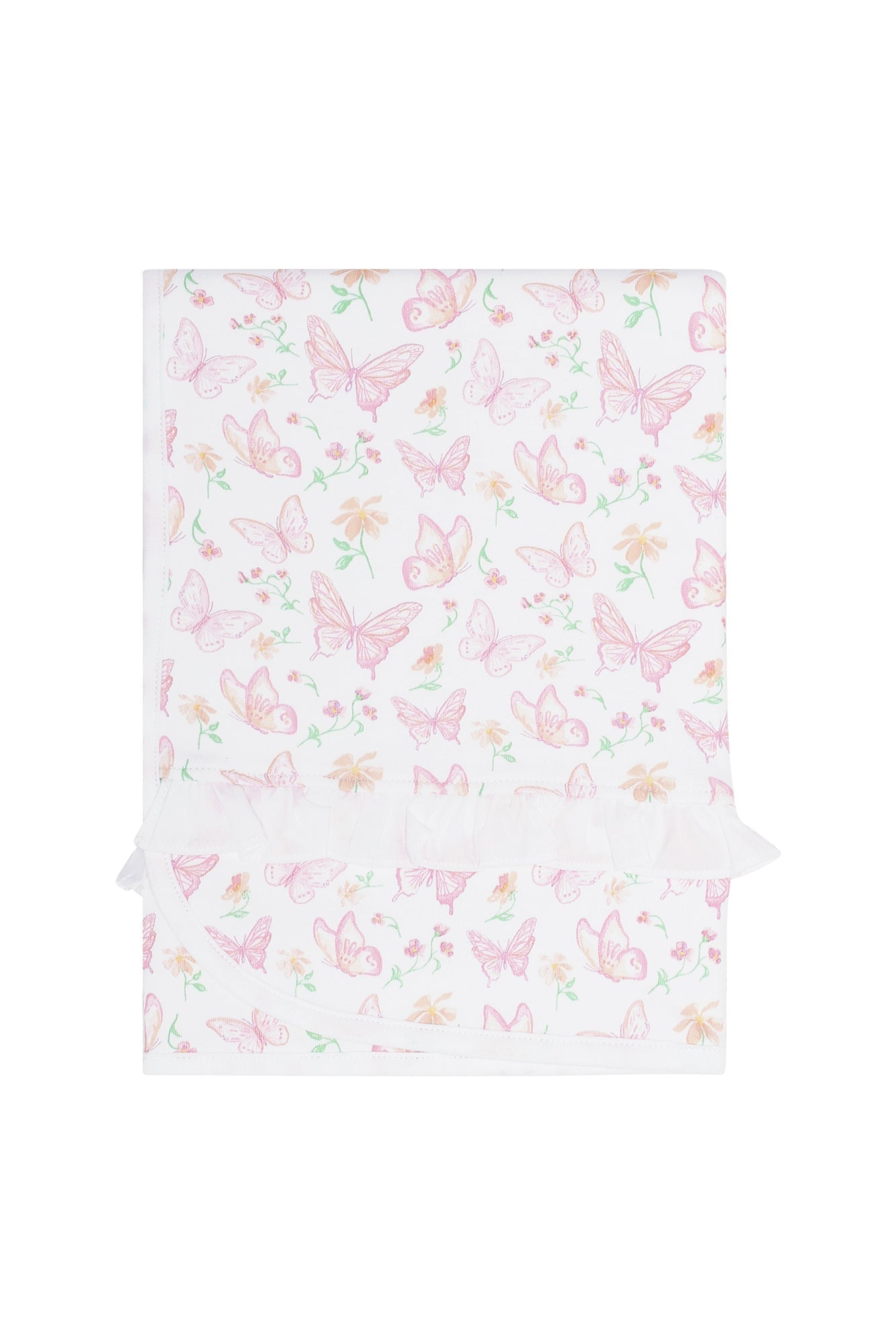 Butterflies Print Pima Cotton Baby Blanket