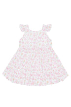 Butterflies Print Ruffle Pima Cotton Dress