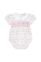 Baby Girls Butterflies Print Smocked Bubble