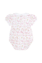 Baby Girls Butterflies Print Smocked Bubble