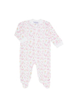 Baby Girls Butterflies Print Pima Cotton Zipper Footie