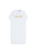 Chicks Print Pima Cotton Smocked Baby Gown