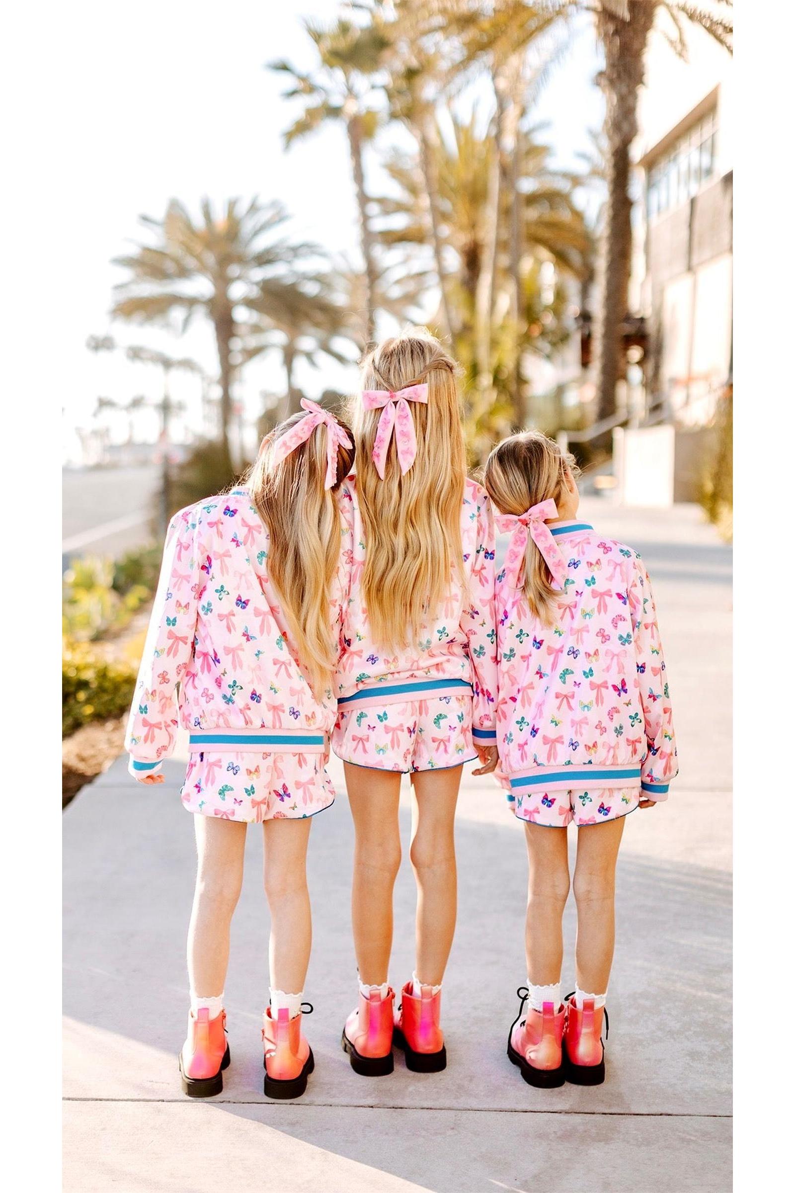 Girls Satin Bow Shorts