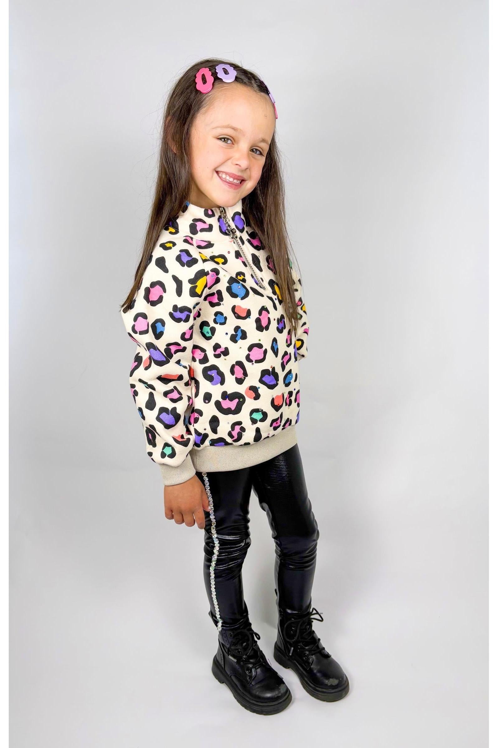 Girls Leopard Jogger Set