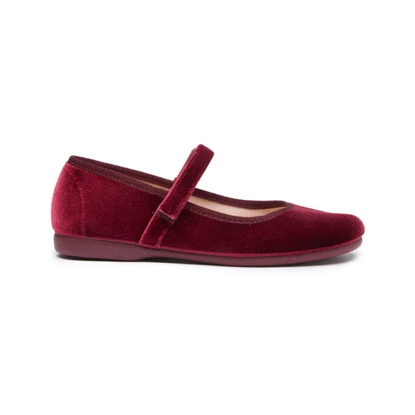 Cassie Burgundy Mary Jane Shoes