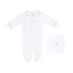 BABY PUPPY COTTON KNIT FOOTIE