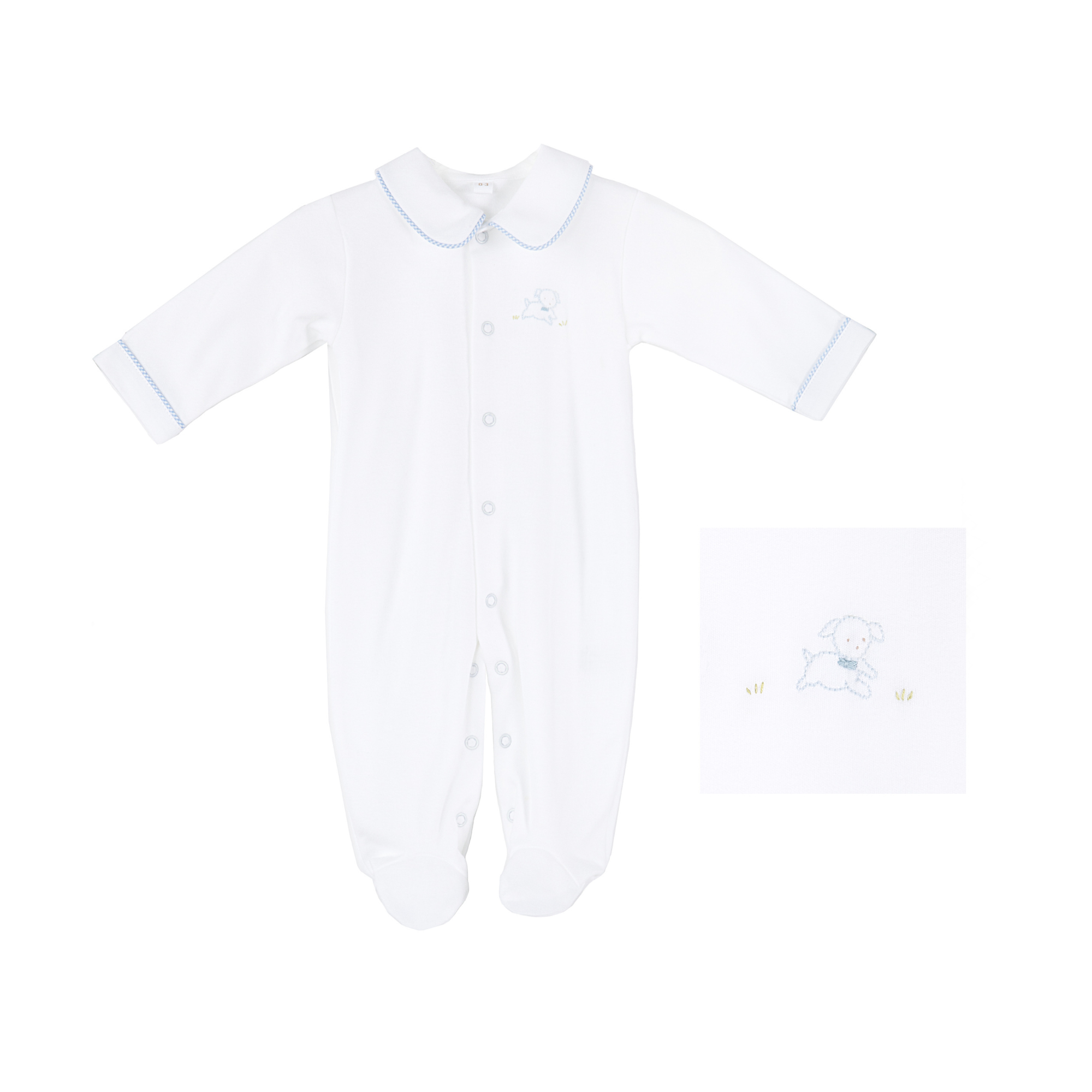 BABY PUPPY COTTON KNIT FOOTIE