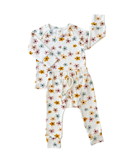 Girls Floral Lounge Set