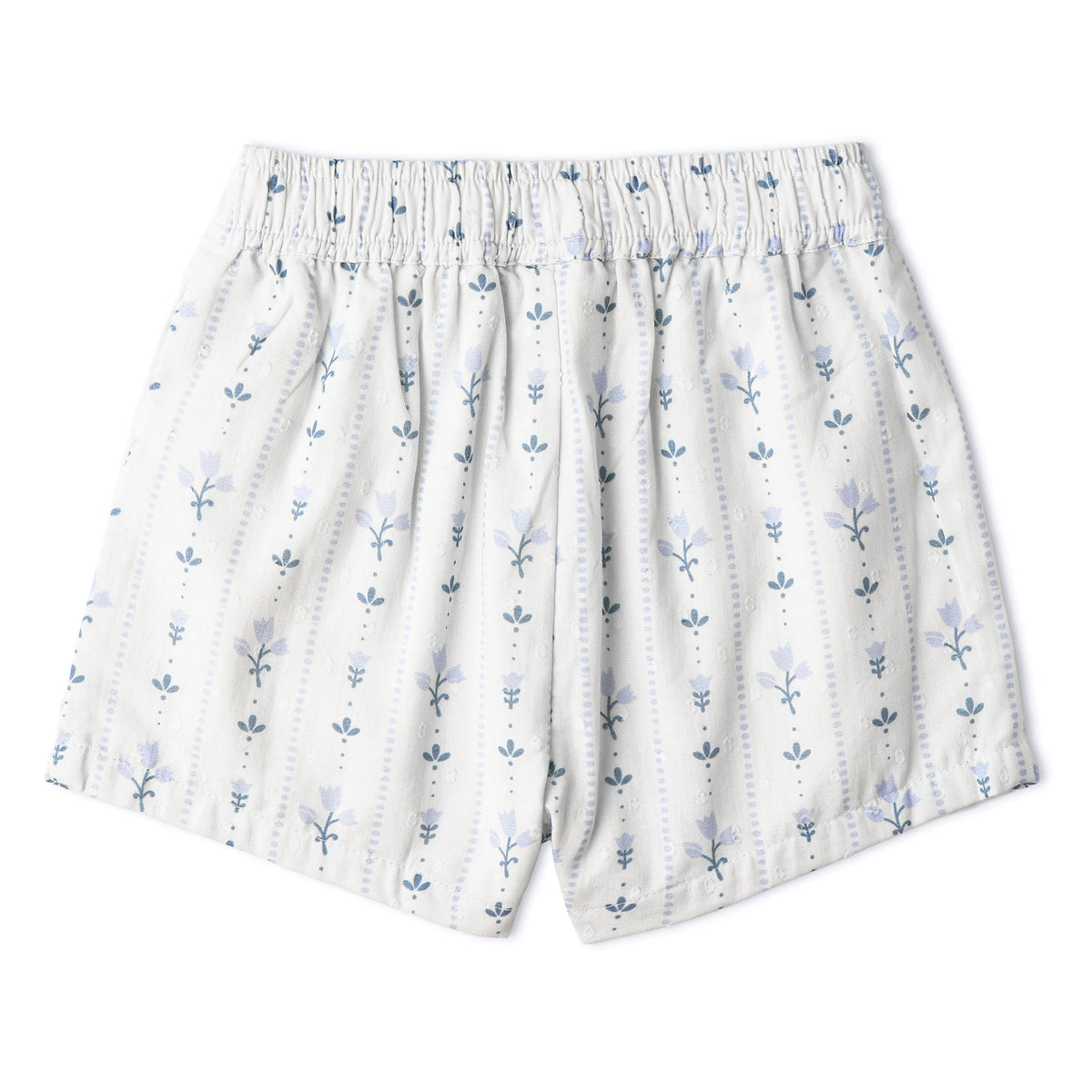 Organic Smocked Top & Shorts Set - Blue Vines