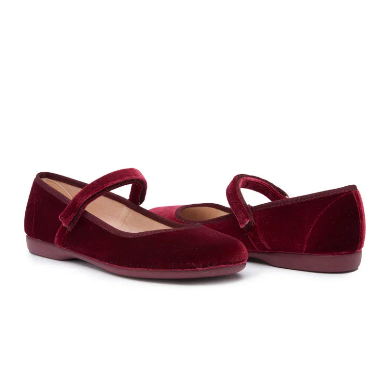Cassie Burgundy Mary Jane Shoes