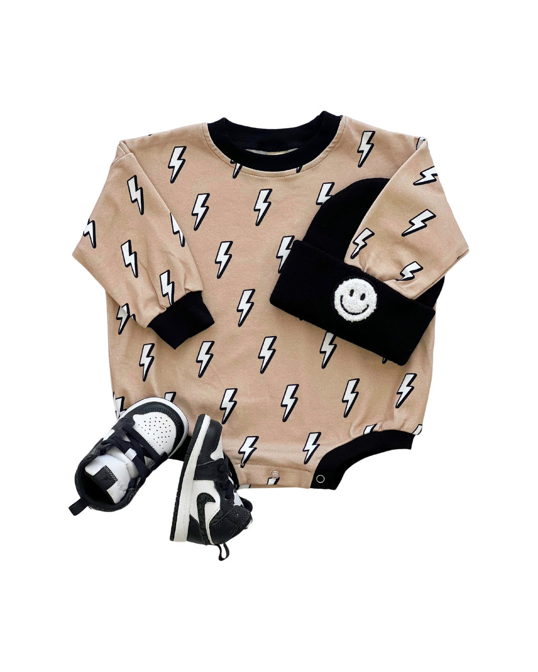 Baby Boy Lightning Bolt Bubble Romper | Lightning Bolt