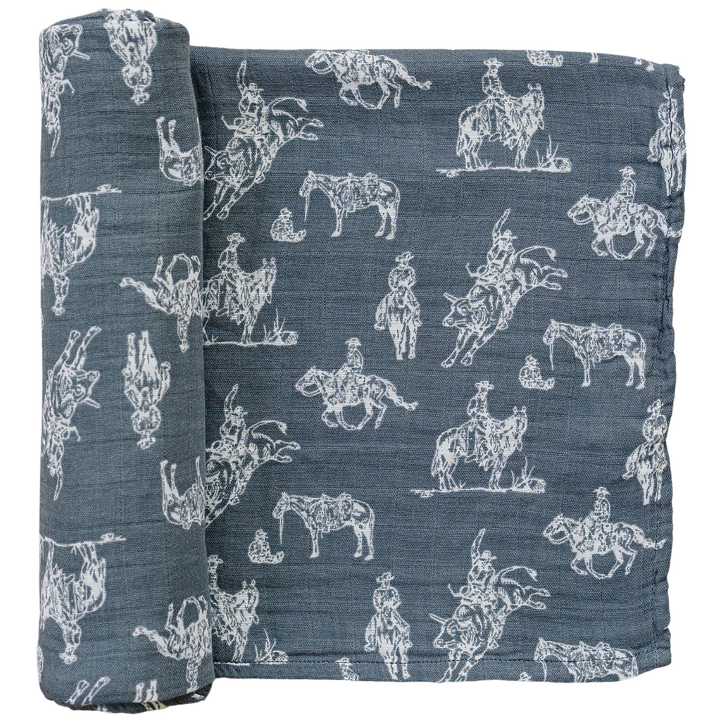 Wild West Muslin Baby Swaddle Blanket