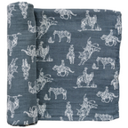 Wild West Muslin Baby Swaddle Blanket