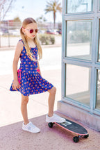 Girls Palm Athletic Two-Pieced Tank and Skort Set