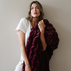 DOUBLE RUCHED FAUX FUR THROW BLANKETS