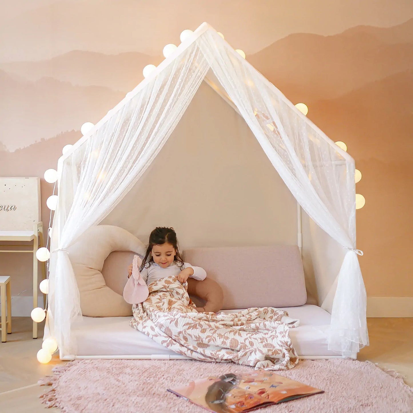 Tiny Land® Large Space Play House with Star Lights