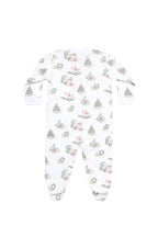 Christmas Toile Pima Cotton Zipper Baby Footie
