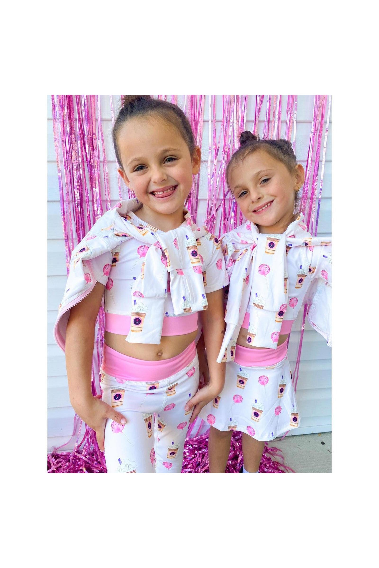 Girls Latte and Cake Pop Print Athletic Jacket