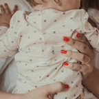 The Printed Romper - Mini Stitch Red