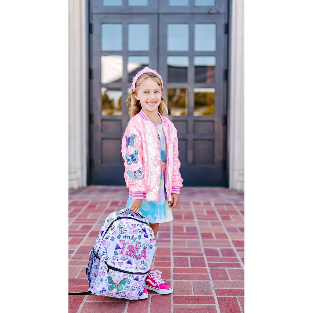 Girls Mariah Sequins Bomber Jacket