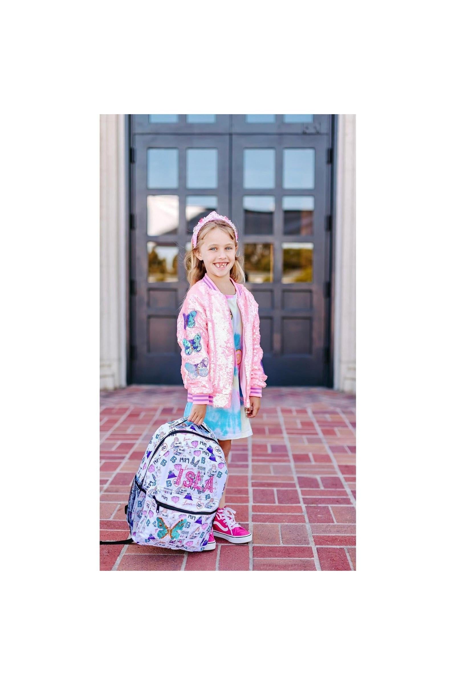 Girls Mariah Sequins Bomber Jacket