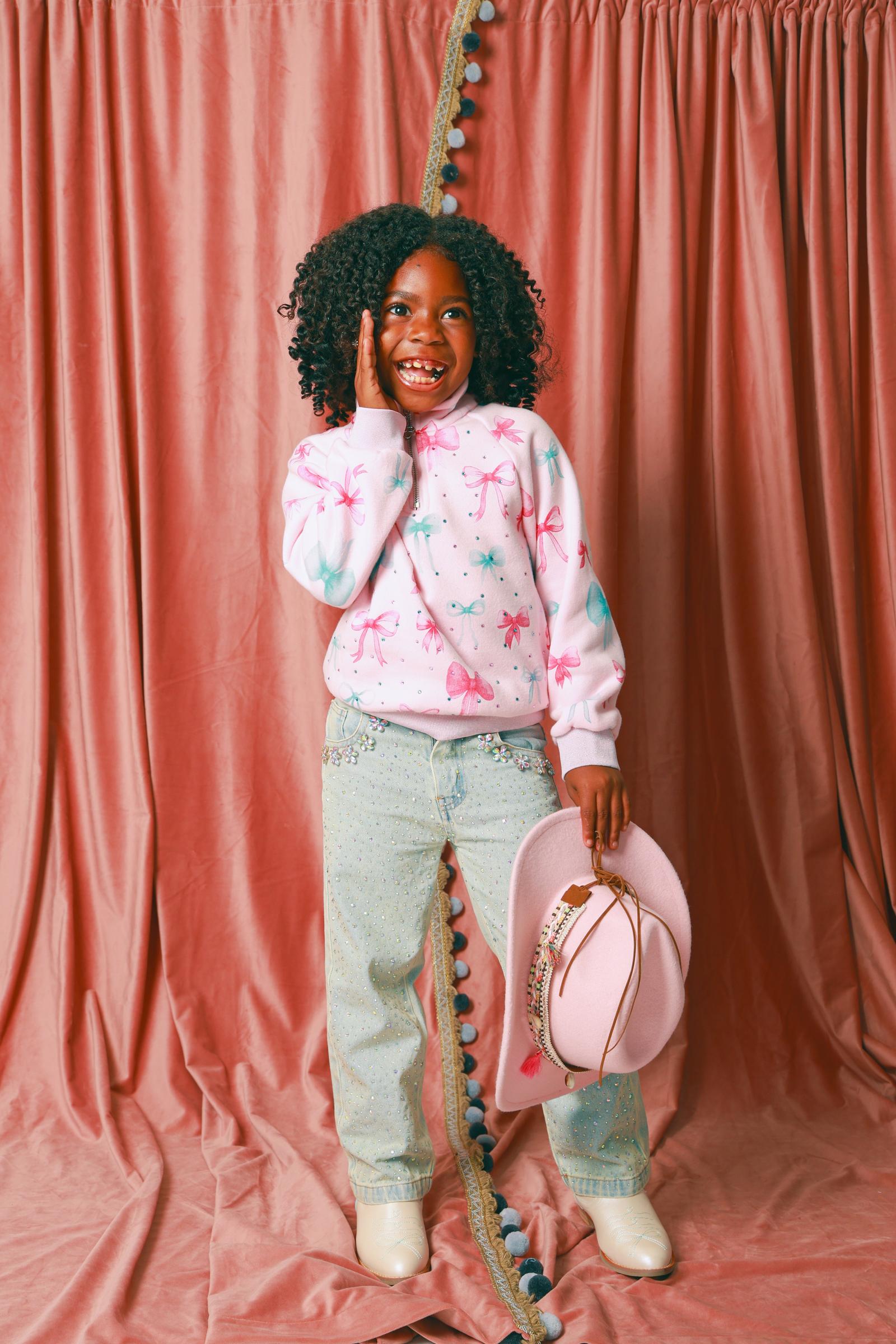 Wide Leg Gem Embellished Jeans