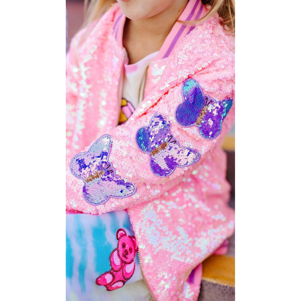Girls Mariah Sequins Bomber Jacket