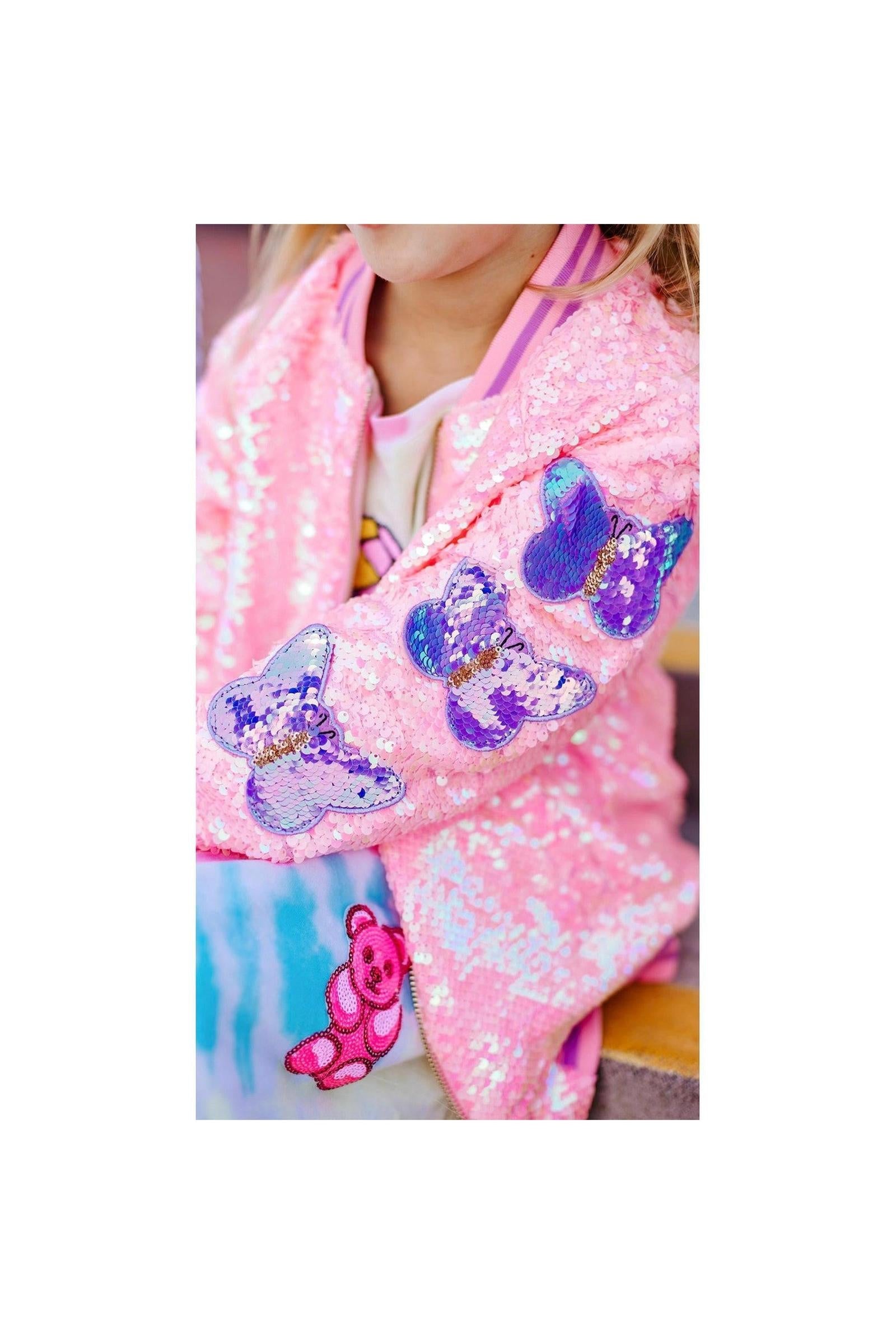 Girls Mariah Sequins Bomber Jacket