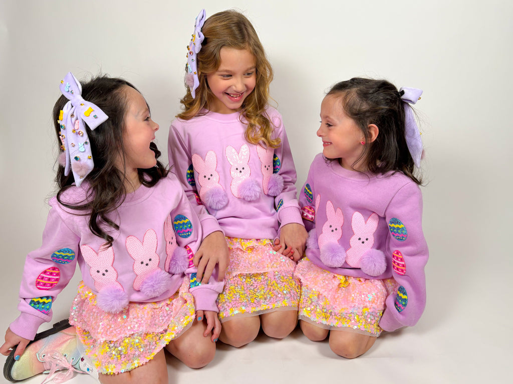 Girls Easter Bunny Crewneck Top