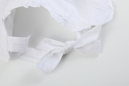 Baby Girl White Summer Bonnet